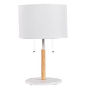 Lampa stołowa Fogo LP-0304/2T WH oprawa w kolorze białym LIGHT PRESTIGE