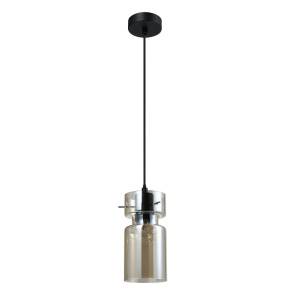 Lampa wisząca NIVIO LP-2811/1P AM oprawa w kolorze czarnym z dymionym kloszam LIGHT PRESTIGE